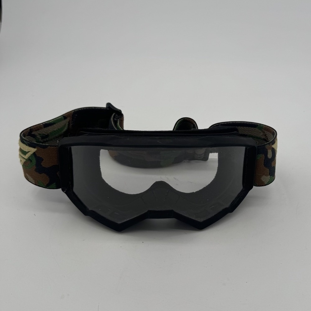 Fly Racing Motocross Goggles Camo Strap Clear Lens Dirt Bike ATV MX Pre-Owned
